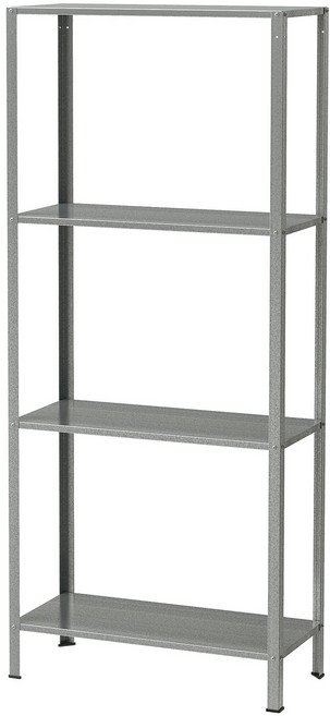 이케아 휠리스 4단선반 철제 다용도 베란다 60x27x140cm (실내외겸용), 4단