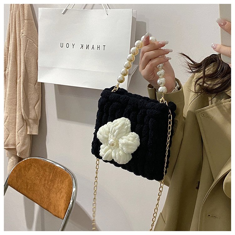 [영상제공] 샤샤벨 네트공예 빅플라워 미니 가방 만들기 diy 재료 세트, 블랙, 1개쿠폰할인 상세 이미지 2