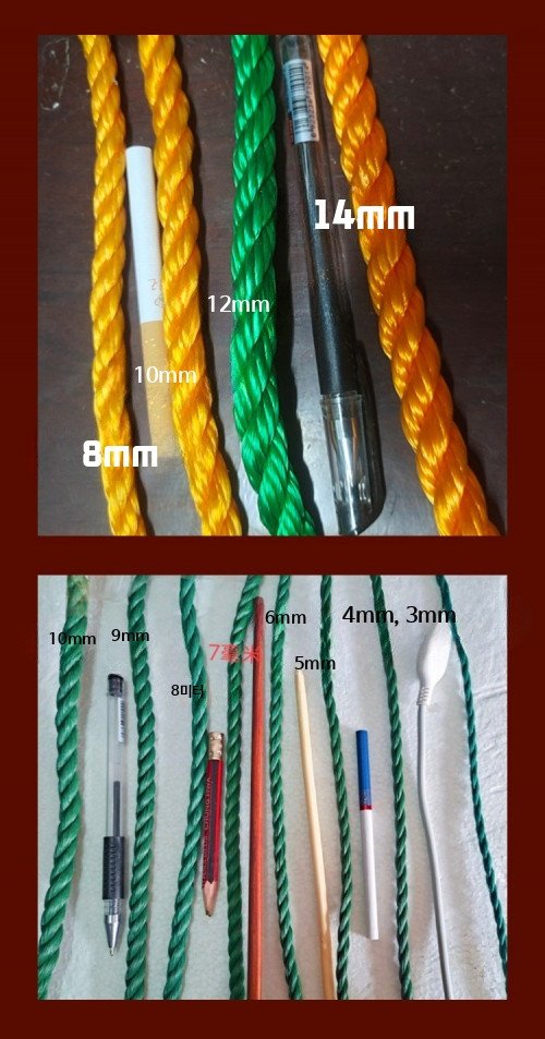고추끈 농업용 농사용 노끈 과수결속 양말목 30mm, AC. 10mm 오렌지 로프 20m 상세 이미지 2