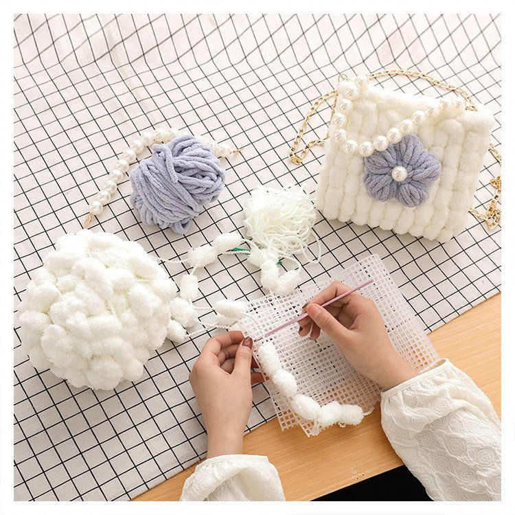[영상제공] 샤샤벨 네트공예 빅플라워 미니 가방 만들기 diy 재료 세트, 블랙, 1개쿠폰할인 상세 이미지 2