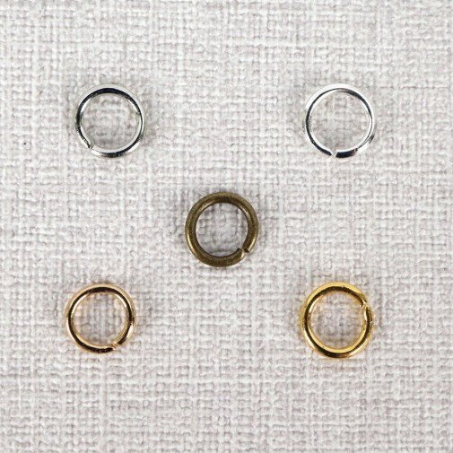 메탈 오픈형 오링 연결 O링 다양한 색상 사이즈 0.9 X 6mm (5g/약60개), 건블랙, 1개 상세 이미지 2