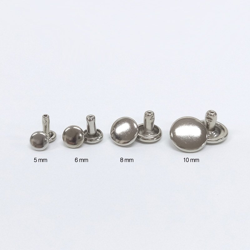 20쌍) 신주 가시메 양면 리벳 신주 양면징 5mm, 니켈 상세 이미지 2