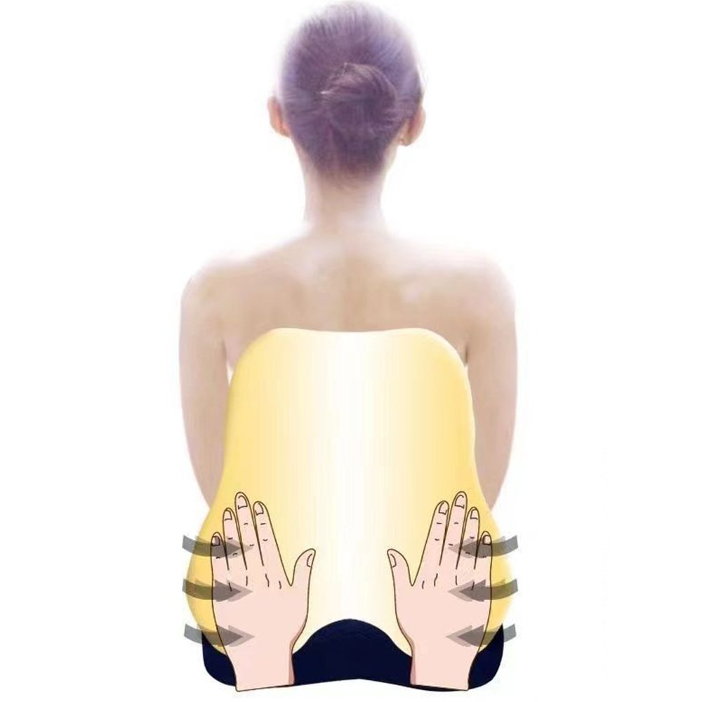 SEVOREN 메모리폼 등받이쿠션 바른자세 허리 지지 사무실용 차량용 허리쿠션, 그레이, 1개 상세 이미지 1
