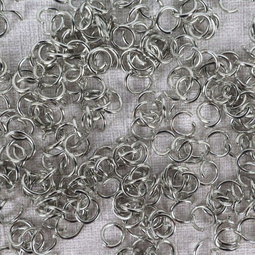 메탈 오픈형 오링 연결 O링 다양한 색상 사이즈 0.9 X 6mm (5g/약60개), 건블랙, 1개 상세 이미지 2