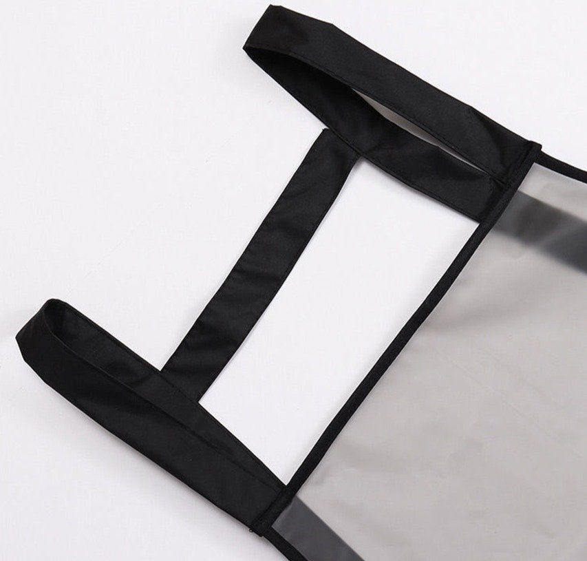 다퍼남 TPU 우레탄 방수 앞치마 롱 95cm, 반투명 블랙, 2개 상세 이미지 1