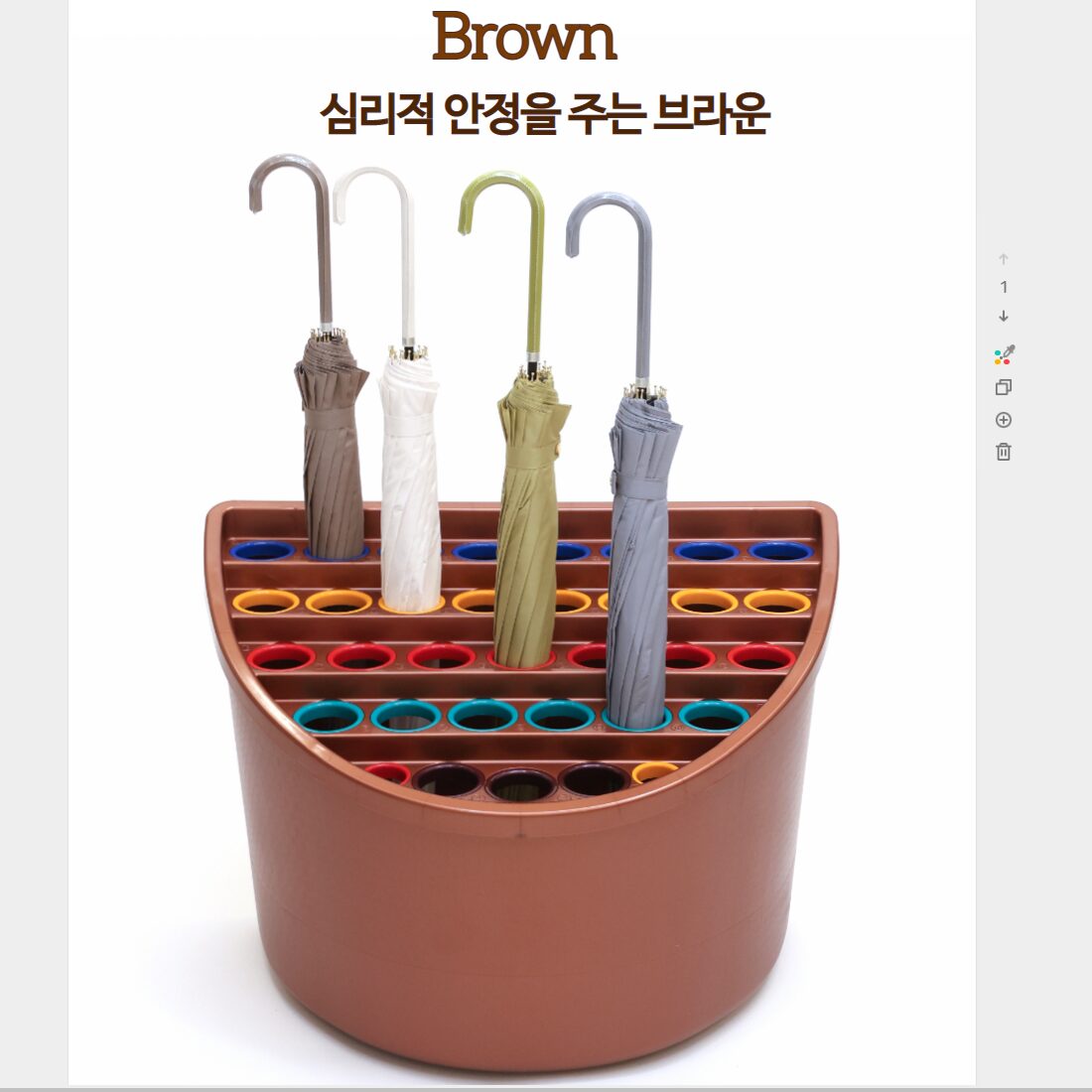 34구 우산꽂이 이동식 대용량 대형 우산 보관함 정리함, 선택1. 그레이 상세 이미지 1