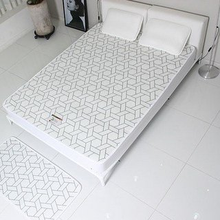 매쉬원 3D 에어 매쉬 퀸 매트 150x200 통풍 세탁가 친환경 사계절 미끄럼방지 쿨 매트, 화이트