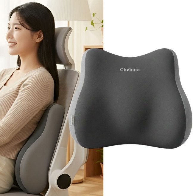 오르지 허리를 탄탄하게 받쳐주는 요추 지지대 쿠션, 블랙그레이할인