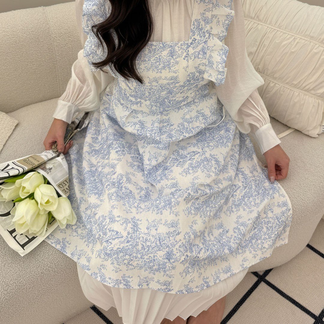 [Relra 렐라] 뜨왈디자인 고급스럽고 예쁜 앞치마 집들이 선물 강추, 1개, 라이트블루 상세 이미지 1