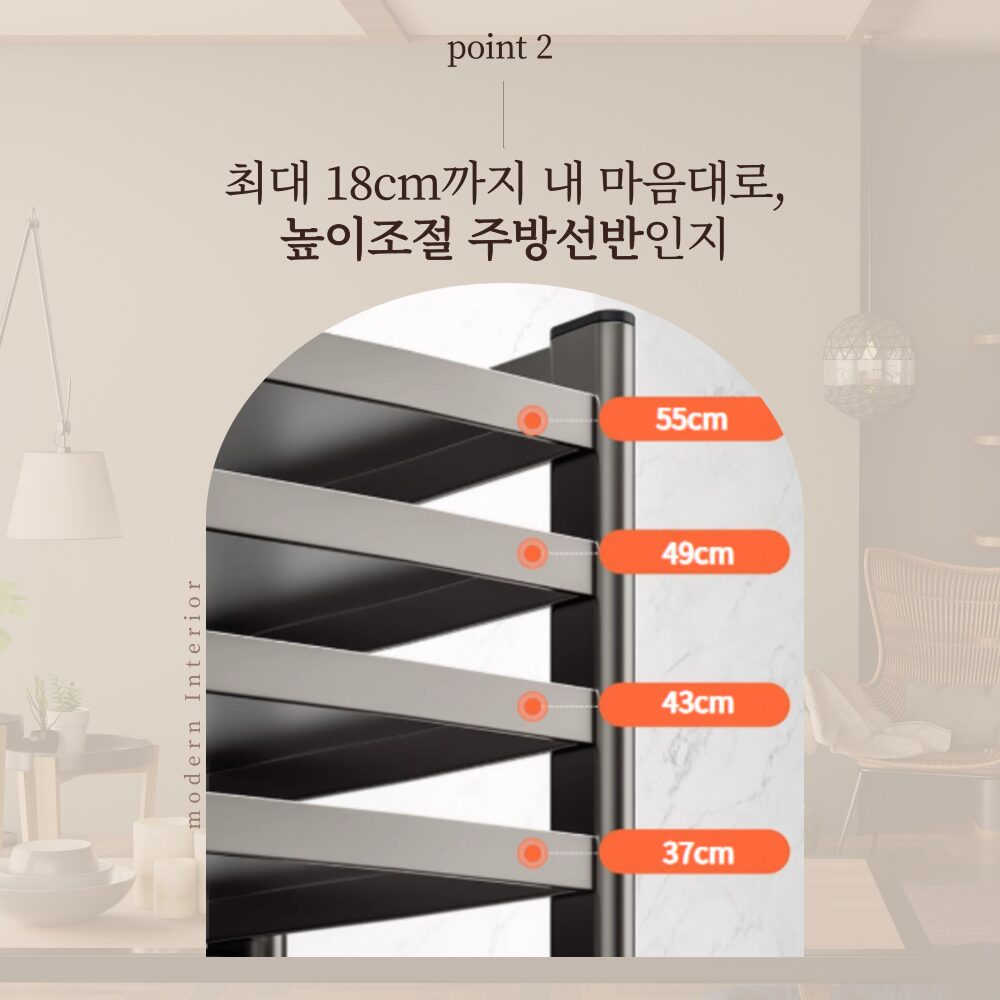 하이퍼랙 높이조절 2단 고강도 슬라이드 대형 전자레인지선반, 티탄 화이트, 1개쿠폰할인 상세 이미지 2