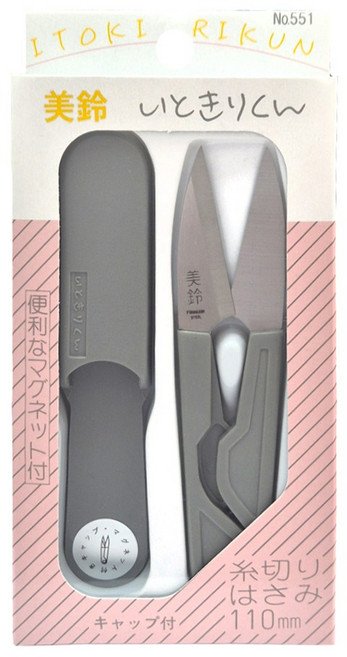 일제 미령 자석 캡 쪽가위 마그네틱케이스 쪽가위 고급쪽가위 휴대용 선물용 105mm 3색상, 그레이, 1개