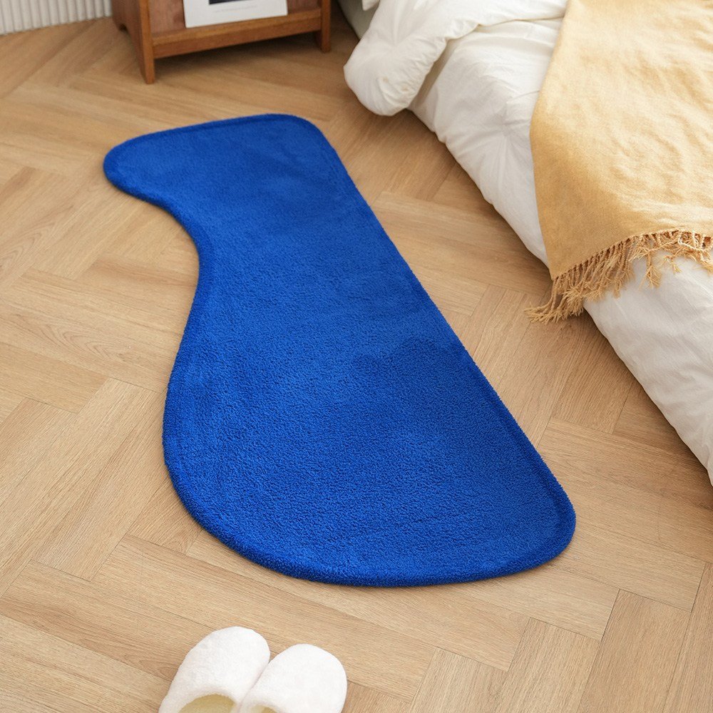 (국산)빨아쓰는 두툼한 주방 발매트 침대 미니러그 고래 구름 4셰입 50cm X 120cm, 베이지, 3.타원 50 x 120 cm 상세 이미지 1
