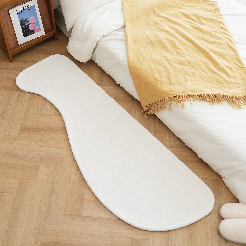 (국산)빨아쓰는 두툼한 주방 발매트 침대 미니러그 고래 구름 4셰입 50cm X 120cm, 베이지, 3.타원 50 x 120 cm 상세 이미지 2